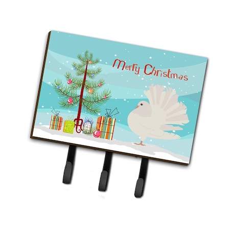 Carolines Treasures Silver Fantail Pigeon Christmas Leash or Key Holder BB9317TH68